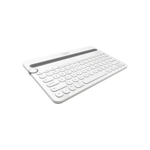 Logitech K480 键盘 - 无线 连接 - 白 - 蓝牙 - 10 m - 音量控制, 跳过 热键 - 铬操作系统 - 计算机, 平板, 智能电话, 笔记本电脑 - PC, Mac - AAA 支持的电池尺寸