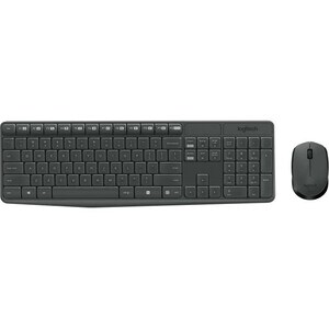 Logitech MK235 键盘鼠标 - USB 无线 RF 2.40 GHz 键盘 - 键盘/键盘颜色: 黑 - USB 无线 RF 鼠标 - 光学 - 滚轮 - 指点设备颜色: 黑 - 对称 - AA, AAA - 兼容 PC
