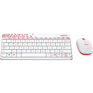Logitech MK240 键盘鼠标 - USB 无线 RF 2.40 GHz 键盘 - 键盘/键盘颜色: 白 - USB 无线 RF 鼠标 - 光学 - 滚轮 - 指点设备颜色: 白 - 对称 - AAA - 兼容 PC