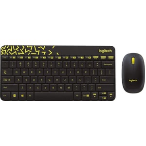 Logitech MK240 键盘鼠标 - USB 无线 RF 2.40 GHz 键盘 - 键盘/键盘颜色: 黑 - USB 无线 RF 鼠标 - 光学 - 滚轮 - 指点设备颜色: 黑 - 对称 - AAA - 兼容 PC
