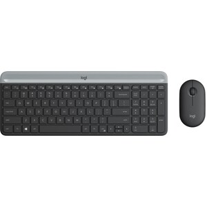 Logitech MK470 键盘鼠标 - USB 无线 RF 2.40 GHz 键盘 - 键盘/键盘颜色: 灰 - USB 无线 RF 鼠标 - 光学 - 1000 dpi - 滚轮 - 指点设备颜色: 灰 - AA, AAA - 兼容 PC