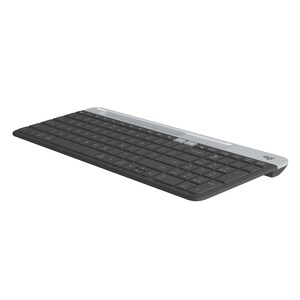 Logitech K580 键盘 - 无线 连接 - 英文（美国） - 灰 - Bluetooth/RF - 10 m - 2.40 GHz - 手机, 台式计算机 - PC, Mac - AAA 支持的电池尺寸
