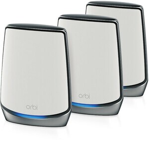 Netgear Orbi RBK853 Wi-Fi 6 以太网 无线路由器 - 三频 - 2.40 GHz ISM 频段 - 5 GHz UNII 频段 - 8 x 天线(8 x 内部) - 750 MB/s 无线速度 - 4 x 网络端口 -