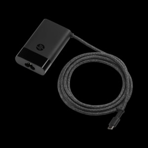 HP 65 W AC适配器 - 1 包 - 通用适配器Space- 用于 笔记本电脑, 移动工作站, Chromebook - 120 V AC 输入 - 8 A - 黑