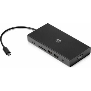 HP C型 USB 扩展插口 用于 笔记本电脑, 台式计算机 - 充电功能 - 内存卡阅读器 - SD - 90 W - 2 支持的显示器 - 4K UHD, Full HD - 3840 x 2160, 1920 x 1080 - C型USB