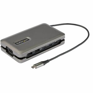 StarTech.com USB C Multiport Adapter, USB C to 4K 60Hz HDMI 2.0, 2-Port 10Gbps USB Hub, 100W Power Delivery Pass-through, 