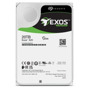 Seagate Exos X Series ST20000NM002D 20 TB Hard Drive - 3.5" Internal - SAS (12Gb/s SAS) - Conventional Magnetic Recording 