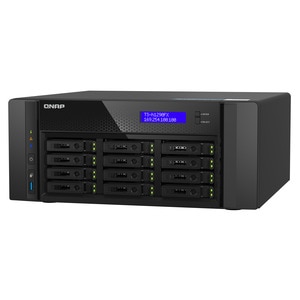 QNAP TS-h1290FX-7302P-128G 12 x Total de compartimentos Sistema de armazenamento SAN/NAS - 5 GB Flash Memory Capacity - AM