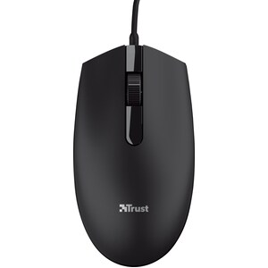 Trust Basi Maus - USB 2.0 - Optisch - 3 Taste(n) - Schwarz - Kabel - 1200 dpi Auflösung - Scroll-Rad - Symmetrisch