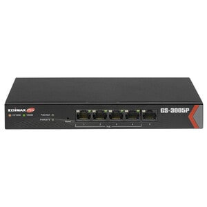 Switch Ethernet Edimax GS-3005P 5 Porte Gestibile - Gigabit Ethernet - 10/100/1000Base-T - 2 Layer supportato - 60 W PoE B