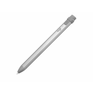 Logitech Crayon Stylus - Active - Replaceable Stylus Tip - Aluminium - Grey - Tablet Device Supported