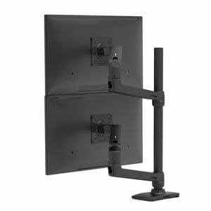 LX Dual Monitor Arm in Schwarz - Monitor Tischhalterung mit patentierter CF-Technologie für 2 Bildschirme bis 40 Zoll, 33c
