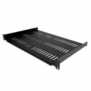 StarTech.com 1 HE Perforierter Fachboden für 19" Netzwerk Schrank, Freitragende Ablage für Racks, Frontmontage, 25 kg Trag