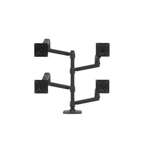 Ergotron Mounting Arm for Monitor, Notebook, LCD Display - Matte Black - Height Adjustable - 4 Display(s) Supported - 11.3