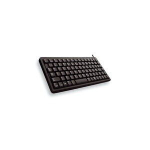 CHERRY Ultraslim G84-4100 Keyboard - Cable Connectivity - PS/2, USB 2.0 Interface - Black - Mechanical Keyswitch