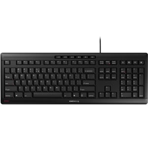 CHERRY STREAM Keyboard - Full-size - Cable Connectivity - USB Interface - English (US) - Black - Scissors Keyswitch - 10 H