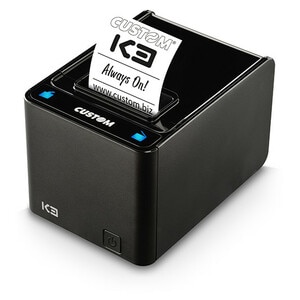 Custom K3 Desktop Direct Thermal Printer - Monochrome - Wall Mount - Receipt Print - Ethernet - USB - Serial - With Cutter