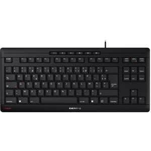 Clavier CHERRY STREAM - Câble Connectivité - USB Type A Interface - Français - AZERTY Disposition - Noir - SX Pavé Numériq