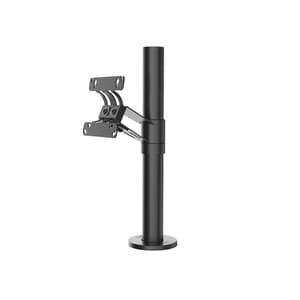 SpacePole Essentials Mounting Pole for Display - Black - 75 x 75, 100 x 100 - VESA Mount Compatible - Steel