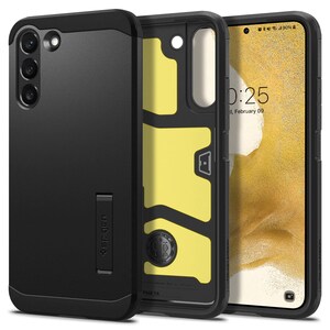 Spigen Tough Armor Case for Samsung Galaxy S22 Smartphone - Black - OEM - Impact Resistant, Drop Resistant - Foam, Thermop