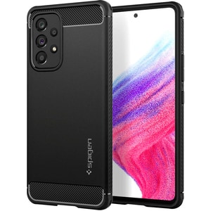 Spigen Rugged Armor Rugged Case for Samsung Galaxy A53 5G Smartphone - Matte Black - Drop Resistant, Shock Absorbing - The