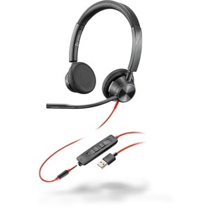Plantronics Blackwire BW3325-M USB-A 有线 头戴式 立体声 耳机 - 双声道 - 上耳式 - 32 欧姆 - 20 Hz 到 20 kHz - 降噪 麦克风 - 迷你手机（3.5毫米）, A 型 USB