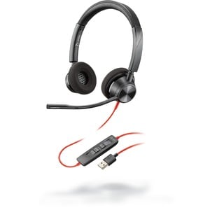 Plantronics Blackwire BW3320-M USB-A 有线 头戴式 立体声 耳机 - 双声道 - 上耳式 - 32 欧姆 - 20 Hz 到 20 kHz - 降噪 麦克风 - 迷你手机（3.5毫米）, A 型 USB