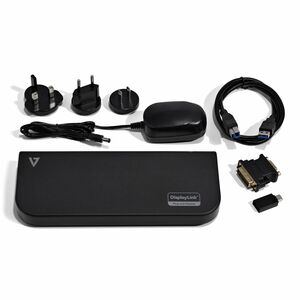 V7 UDDS2 USB 3.0 Docking Station - Black - 2K, QHD - 2560 x 1440, 2048 x 1152 - 6 x USB Ports - 4 x USB 2.0 - 2 x USB 3.0 