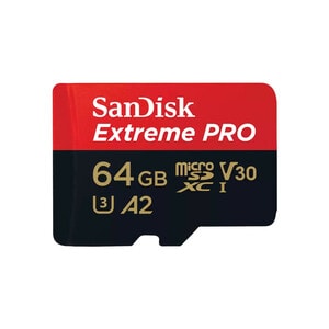SanDisk Extreme PRO 64 GB Class 3/UHS-I (U3) V30 microSDXC - 200 MB/s Read - 90 MB/s Write - Lifetime Warranty