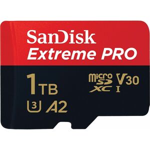 SanDisk Extreme PRO 1 TB Class 3/UHS-I (U3) V30 microSDXC - 1 - 200 MB/s Read - 140 MB/s Write