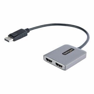 StarTech.com Signalverteiler - Plastik - 3840 × 2160 - DisplayPort - 2 x HDMI Aus - USB