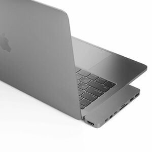 HyperDrive DUO PRO GN28D-SILVER 8 Port(s) Dual USB Type C Docking Station for MacBook - Memory Card Reader - microSD, SD -