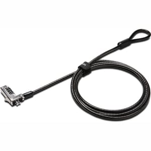 Kensington Slim Kabelschloss Für Notebook - 1,83 m Kabel - Zurücksetzbar - 4 Ziffern - Kombinationsschloss - Schwarz - Kar