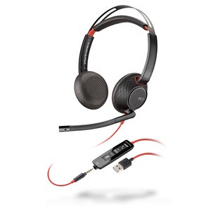 Plantronics Blackwire C5220 有线 头戴式 立体声 耳机 - 双声道 - 上耳式 - 20 Hz 到 20 kHz - 降噪 麦克风 - A 型 USB