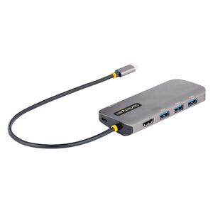 StarTech.com USB Type C Docking Station for Workstation - 100 W - Space Gray - Portable - 1 Displays Supported - 4K, 2K - 