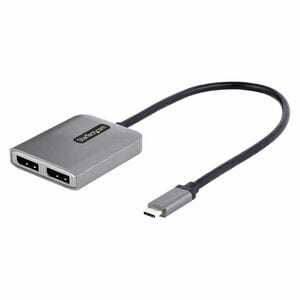 StarTech.com USB-C to Dual DisplayPort 1.4 Adapter, USB Type-C Multi-Monitor MST Hub, Dual 5K 60Hz DP Display Extender / S