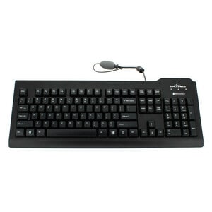 Seal Clean Keyboard w/ Key Locking Function - Dishwasher Safe - ANSI / QWERTY / US-ENGLISH / 6' USB Cable / Black - CE / c