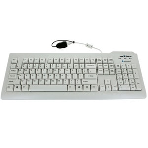Seal Clean# Keyboard w/ Key Locking Function - Dishwasher Safe - ANSI / QWERTY / US ENGLISH / Quick Connect USB Cable / Bl