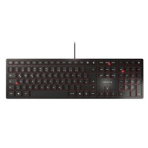 CHERRY KC 6000 SLIM Rugged Keyboard - Cable Connectivity - USB Type A Interface - Belgian - AZERTY Layout - Black - SX Key