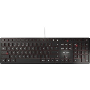 CHERRY KC 6000 SLIM Keyboard - Cable Connectivity - USB Interface - English (US) - Black - SX Keyswitch - Multimedia Hot K