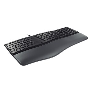 CHERRY ERGO KC 4500 Keyboard - Cable Connectivity - USB Interface - English (US) - Black - Programmable, Multimedia Hot Ke