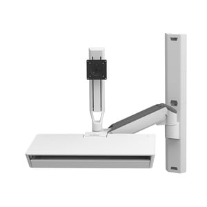 Ergotron CareFit Mounting Arm for Monitor, Mouse, Keyboard, LCD Display, Mount Extension - White - Height Adjustable - 68.