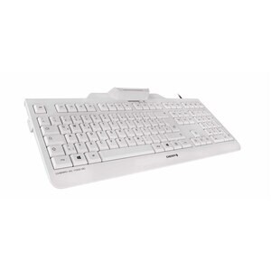 CHERRY KC 1000 SC Keyboard - Cable Connectivity - USB Interface - AZERTY Layout - Pale Gray - Mechanical Keyswitch - 105 K