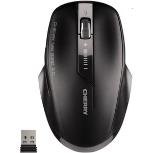 CHERRY MW 2310 2.0 Mouse - Radio Frequency - USB - Optical - 6 Button(s) - Black - 1 - Wireless - 2.40 GHz - 2400 dpi - Sc