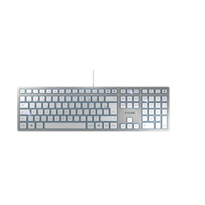 CHERRY KC 6000 SLIM Rugged Keyboard - Cable Connectivity - USB Type A Interface - Pan-Nordic - QWERTY Layout - Silver - SX