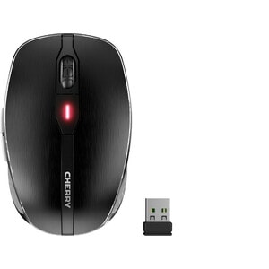 CHERRY MW 8C Advance Mouse - Bluetooth/Radio Frequency - USB - Laser - 6 Button(s) - Black - 1 - Wireless - 2.48 GHz - Rec