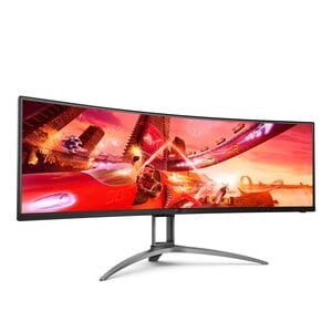 Moniteur de jeu LCD AOC AGON AG493UCX2 49" Class Dual Quad HD (DQHD) Écran incurvé - 32:9 - Noir - 124 cm (48,8") Viewable