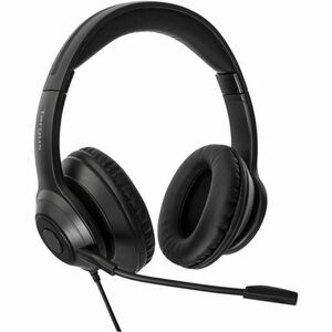 Targus AEH102GL Kabel Kopfbügel, Über das Ohr, Auf den Ohren Stereo Headset - Schwarz - Binaural - Ohrumschließend - 182,9