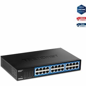 Switch Ethernet TRENDnet TEG-S25D 24 Porte - Gigabit Ethernet - 1000Base-T - TAA Conforme - 2 Layer supportato - 14,24 W C