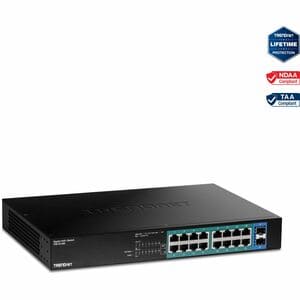 Switch Ethernet TRENDnet TPE-TG182 18 Porte - Gigabit Ethernet - 1000Base-T, 1000Base-X - TAA Conforme - 2 Layer supportat